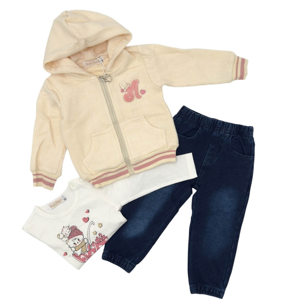 Ensemble 3 pièces pour bébé fille