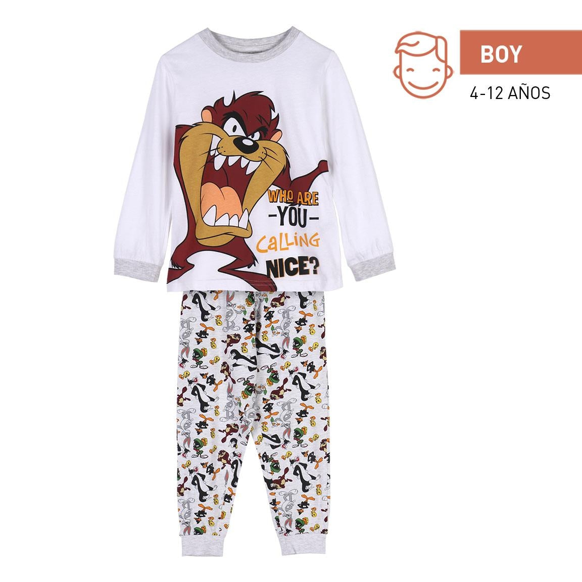Pigiama Bambino a Manica Lunga - Taz (Looney Tunes)