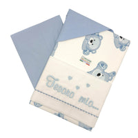 Draps complets + couverture en coton pour poussette