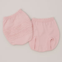 3 culottes en coton et dentelle