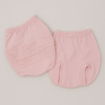 3 culottes en coton et dentelle