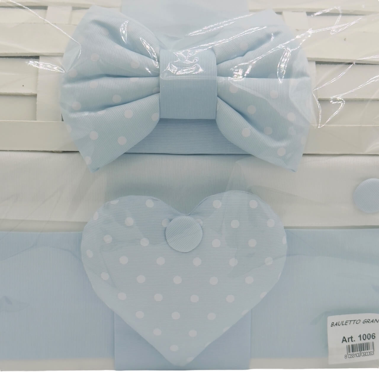Bauletto Nascita con Fiocco e Cuore Decorativo